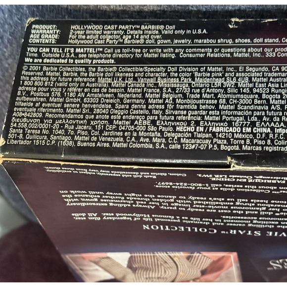 Barbie Hollywood Cast Party 2001 Movie Star Collection Collector Edition Red - Picture 9 of 16